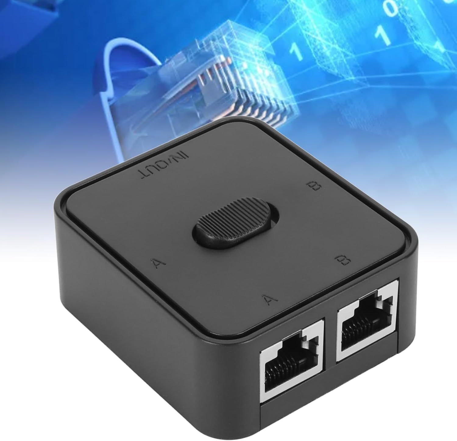 2 Port Gigabit Network Switch, Fast Transmission Speed, Extended Network Adapter, Safe and Stable, Compact and Exquisite, RJ45 Splitter Selector Switch for Cat 6 image number 2