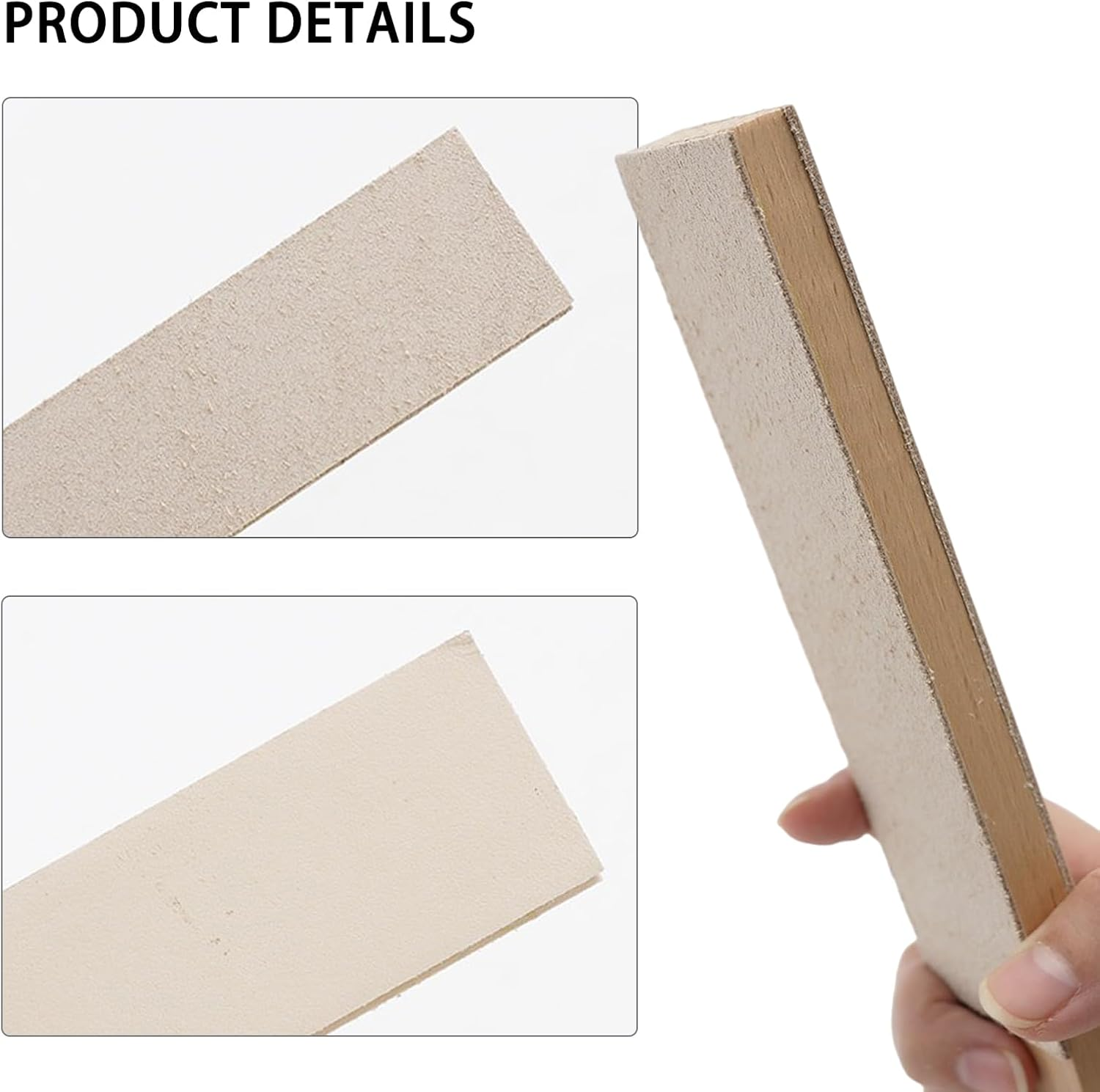 Yxvyxymyxxg Double-Sided Beech Wood Portable Leather Strop - Sharpening & Polishing Tool for Knives, Blades & Leather Craft image number 3