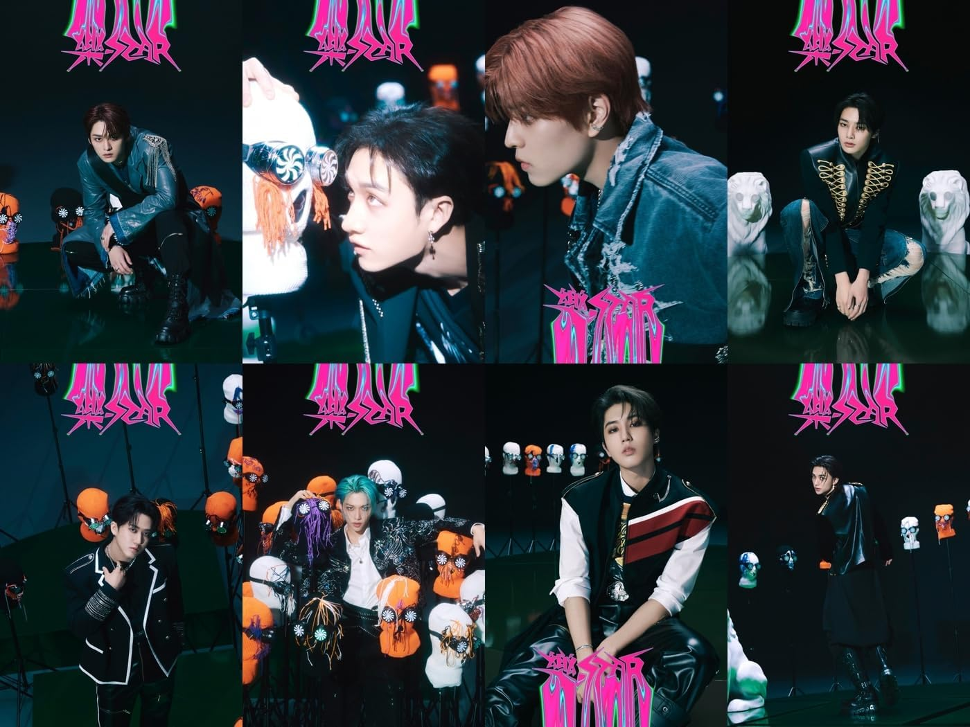 Stray Kids 樂-Star Rock-Star 8Th Mini Album Standard ROLL Version Cd+1P Panorama Mini Poster on Pack+60P Photobook+1P Photocard+1P Unit Photocard+1Ea Sticker+Tracking Sealed