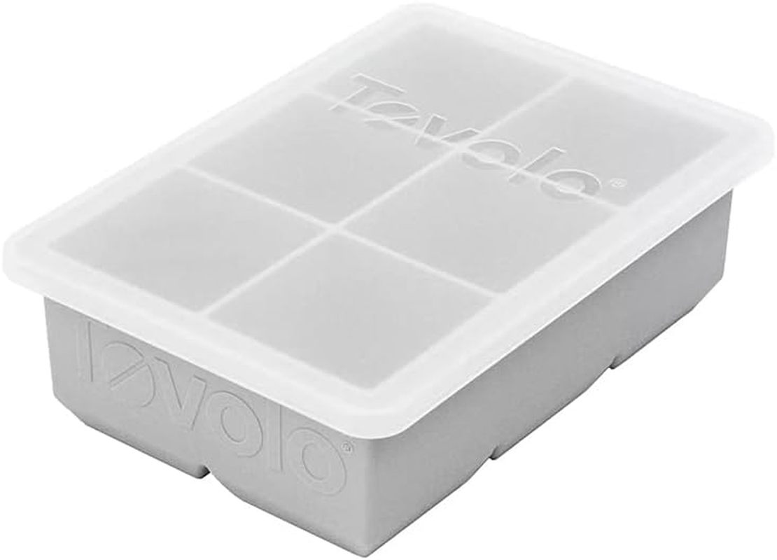 Tovolo King Cube Ice Tray W/Lid - Charcoal