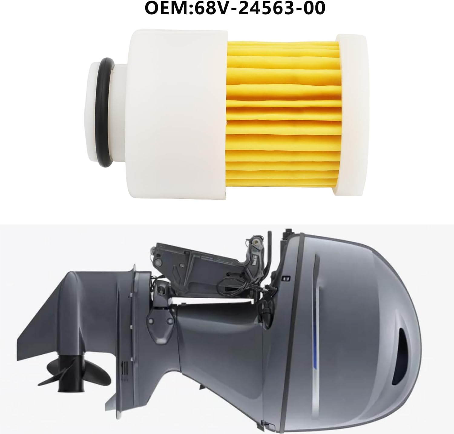 Briny River 2PCS Outboard Marine Fuel Filter 68V-24563-00 Compatible with Yamaha Outboard Marine 50HP T50 F50 60HP F60 T60 75HP image number 6