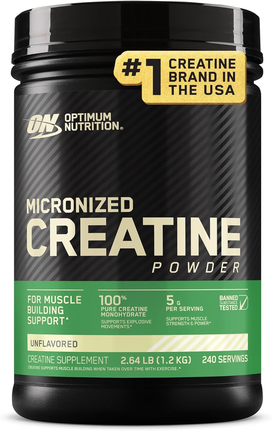 OPTIMUM NUTRITION Micronized Creatine Powder, Unflavoured, 1.2Kg