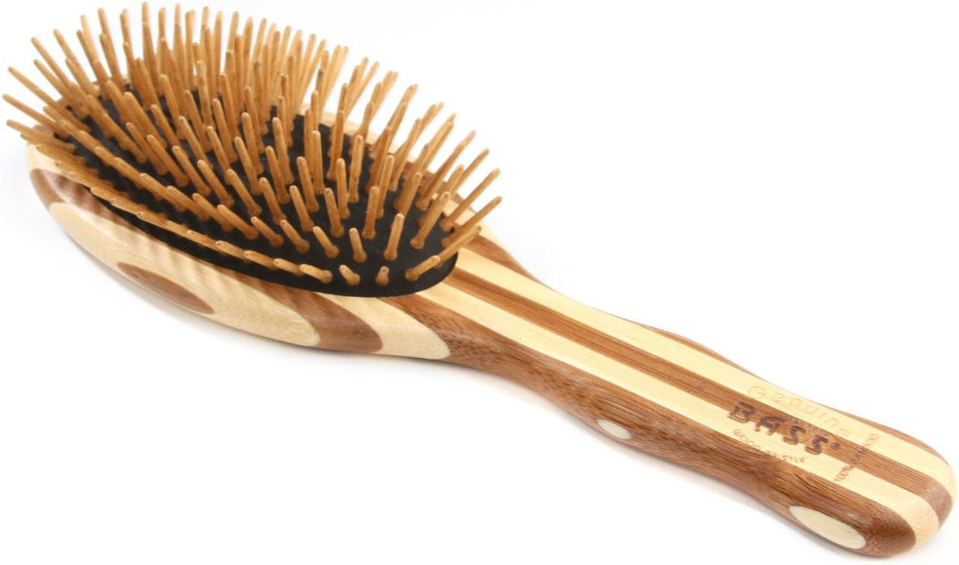 BASS BRUSHES Bamboo Wood Hair Brush Large Oval image number 3