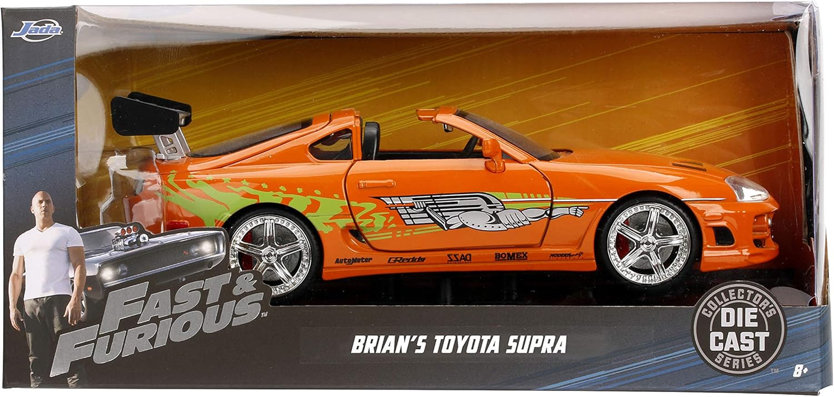 1:24 Fast & Furious - '95 Toyota Supra,Orange image number 2