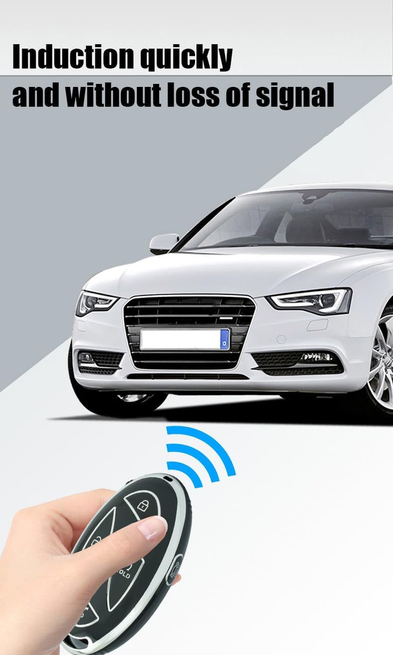 Car Key Fob Cover Case Fit for Hyundai Ioniq 6 Grandeur KONA 2023 Key Protective Cover Keychain Soft TPU Key Holder 5 Button image number 3