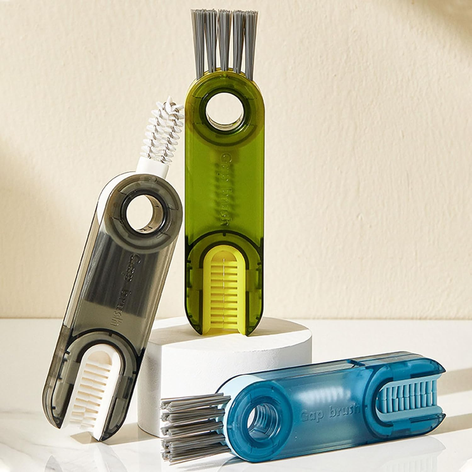 3Pcs 3 in 1 Multifunctional Cup Cleaning Brush - Professional Grade Bottle Cleaner Brush Set for Deep Cleaning,3 in 1 Design for Cups Bottles Straws Lids, Practical Kitchen Cleaning Tools image number 2