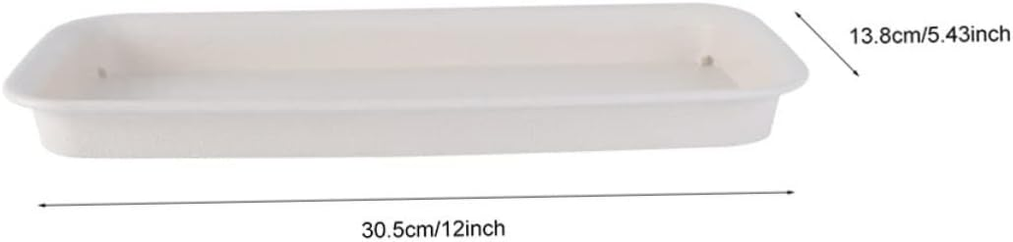 VANZACK 4Pcs Rectangular Flowerpot Trays for Indoor and Outdoor Gardening Lightweight Drip Saucer Plates to Prevent Soil and Water Spills Special image number 3