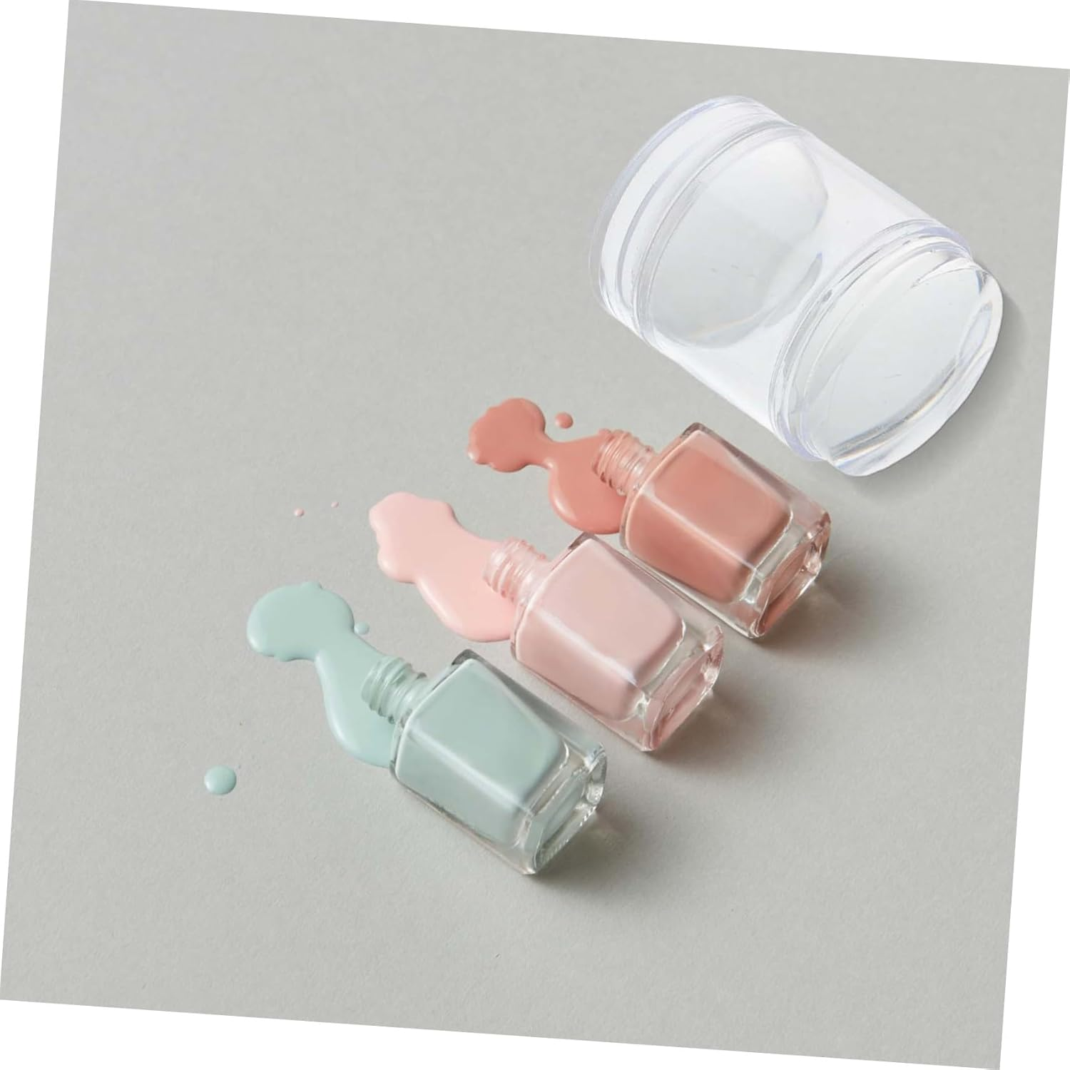 Gogogmee Manicure Accessories Nail Stamper Set Nail Seal French Tip Nail Stamp Nail Silicone Stamper Nail Art Template - Rose Gold image number 2