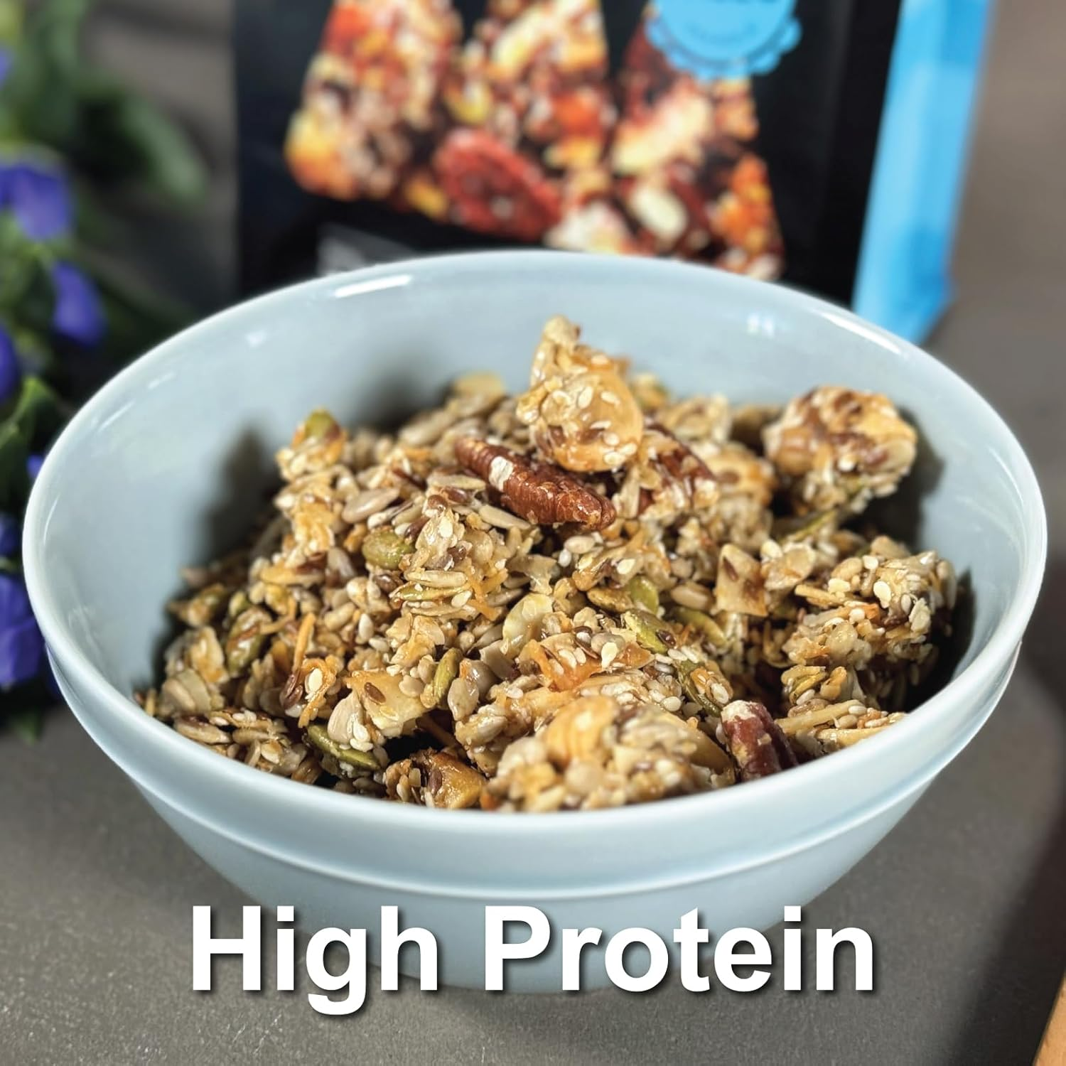 FARMER JO Paleo Granola - High Protein Healthy Breakfast Cereal Made with Honey, Coconut, Seeds & Nuts | Gluten-Free, Vegetarian, Non-Gmo, Keto, Dairy Free, No Preservatives - Resealable Bag (2 Bags X 1.7Kg) image number 3