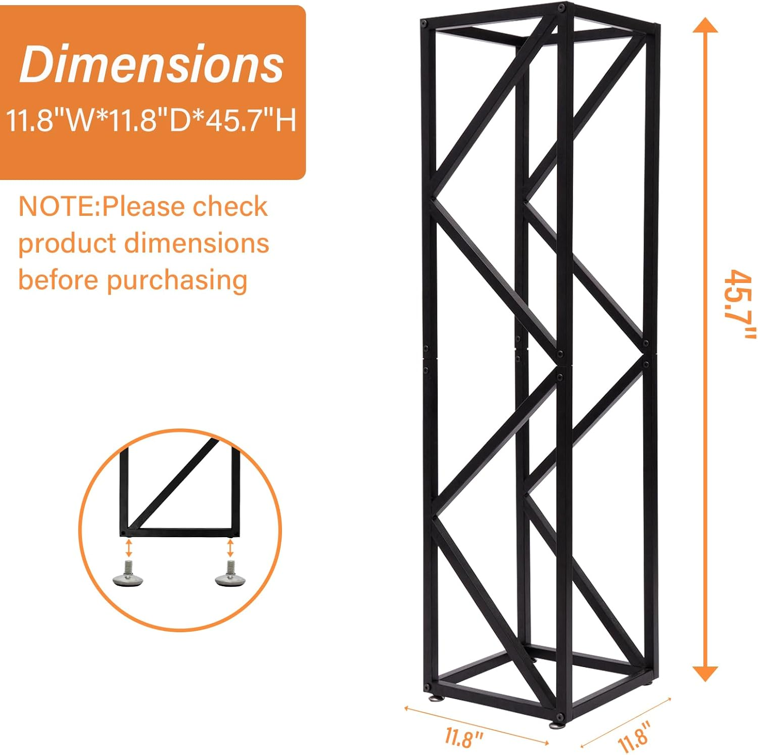 Indoor Firewood Rack - Adjustable Foot Storage Holder for Fireplace & Outdoor Fire Pits - Durable Welded Joint, Easy Assembly, Multi-Space Decorative & Functional Log Rack - Ideal Stove Accessories