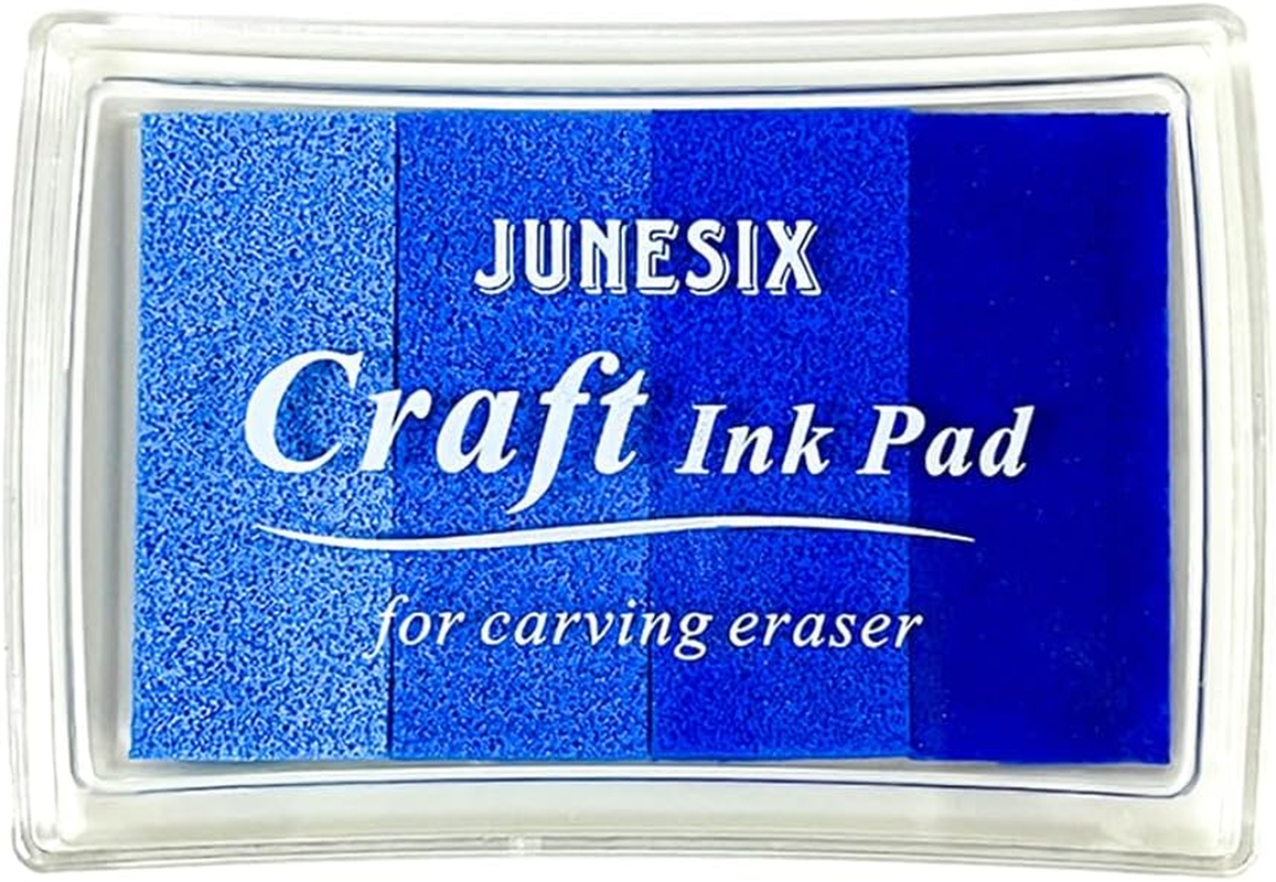 INCAUCA Rainbow Fingerprint Ink Pad, Washable Stamp Pads for Rubber Stamps, Multicolor Craft Stamp Ink Pad, Pigment Ink Pads for Stamping Paper Wood Scrapbook Art Card Making, Gradient Purple