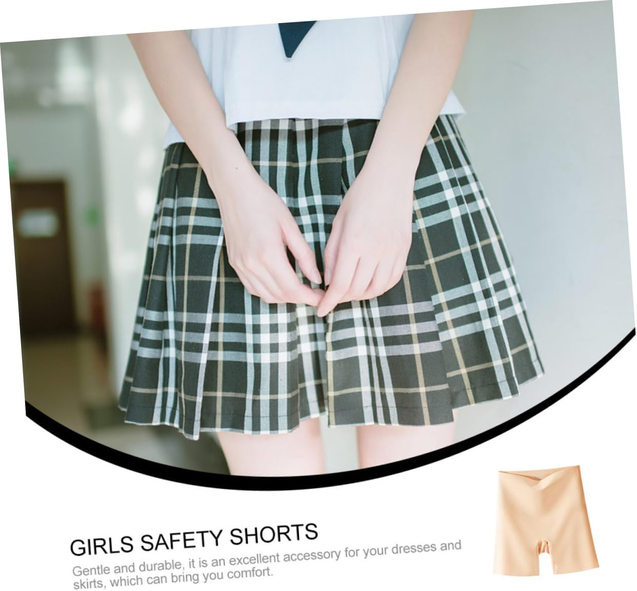 FOMIYES Women High Waist Safety Pants Seamless Thin Breathable Pregnant Underwear Tummy Control and Butt Lifting, Skin Color L, Comfortable Maternity Brief for Daily Wear Khaki image number 5