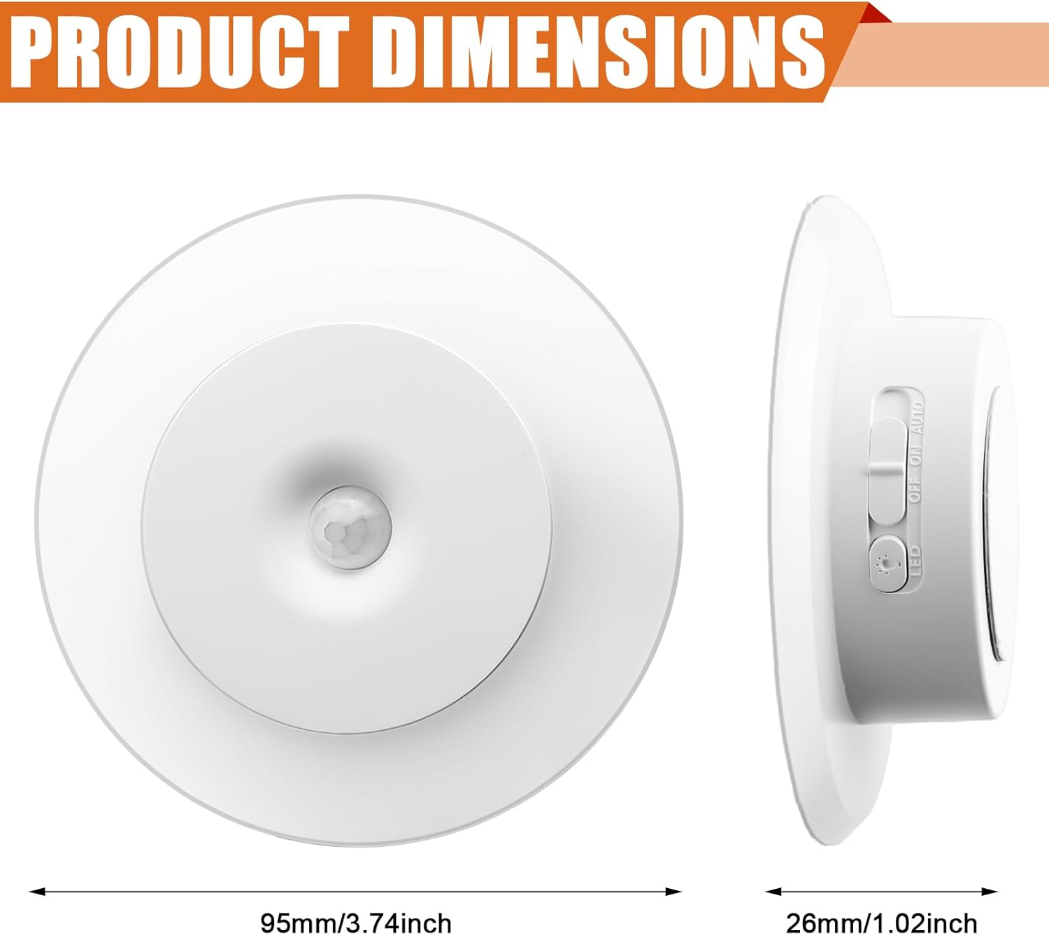 Pack of 4 Night Lights with Motion Sensor, 3 Colour Temperatures Children Continuously Dimmable, Magnetic Rechargeable Night Light, Twilight Sensor, LED Night Light Children for Bedroom, Hallway