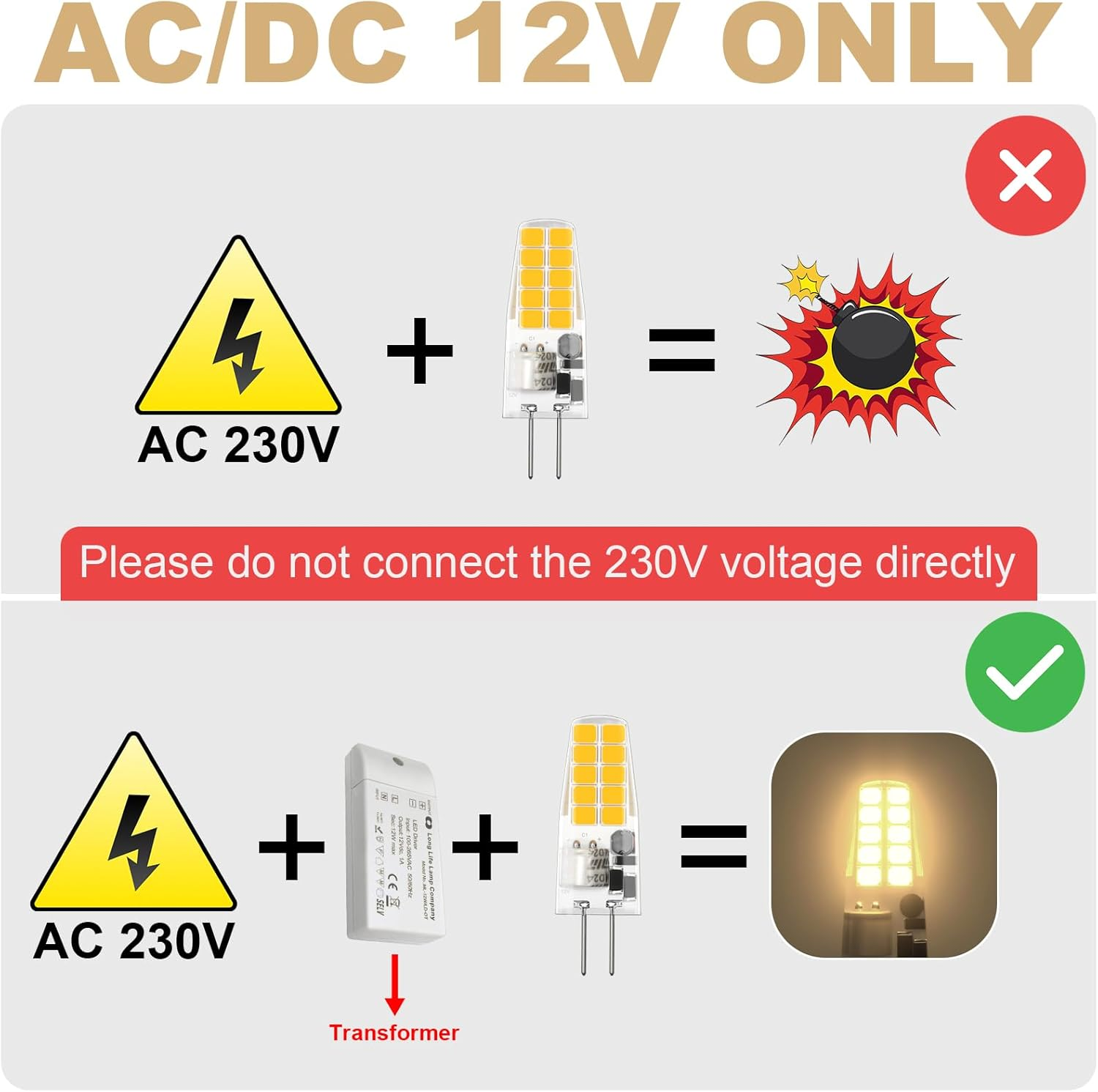 LUTW G4 LED Bulbs Neutral White 4000K, AC/DC 12V G4 Bulb LED Equivalent 20W Halogen, 2W 200LM 2 Pin Light Bulbs, Non Dimmable No Flickering LED Lights for Home Lighting, Chandelier, Cabinet, 10 Pack image number 5