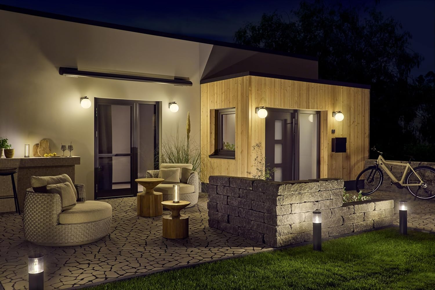 OSRAM Endura Classic Ebro Outdoor Light, Wall Light, Dark Grey, 49 Cm, Stainless Steel, Easy & Quick Installation, IP44 Protection Class, Stainless Steel Housing image number 4