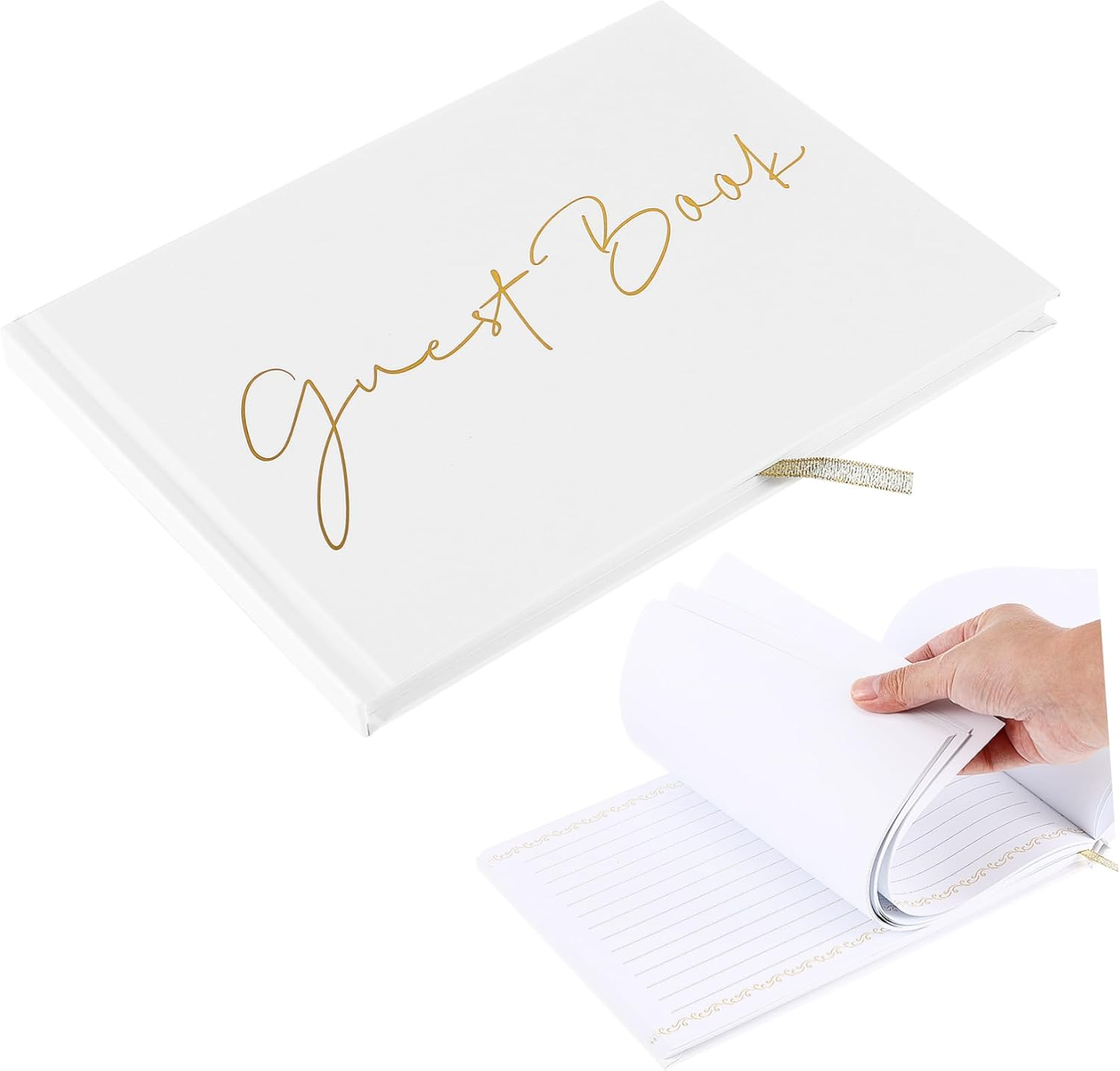 Cabilock Elegant Guest Book Photo Album for Weddings Birthdays and Home Parties Ample Pages for Messages Sturdy Construction Versatile Design for Cherished Memories image number 2