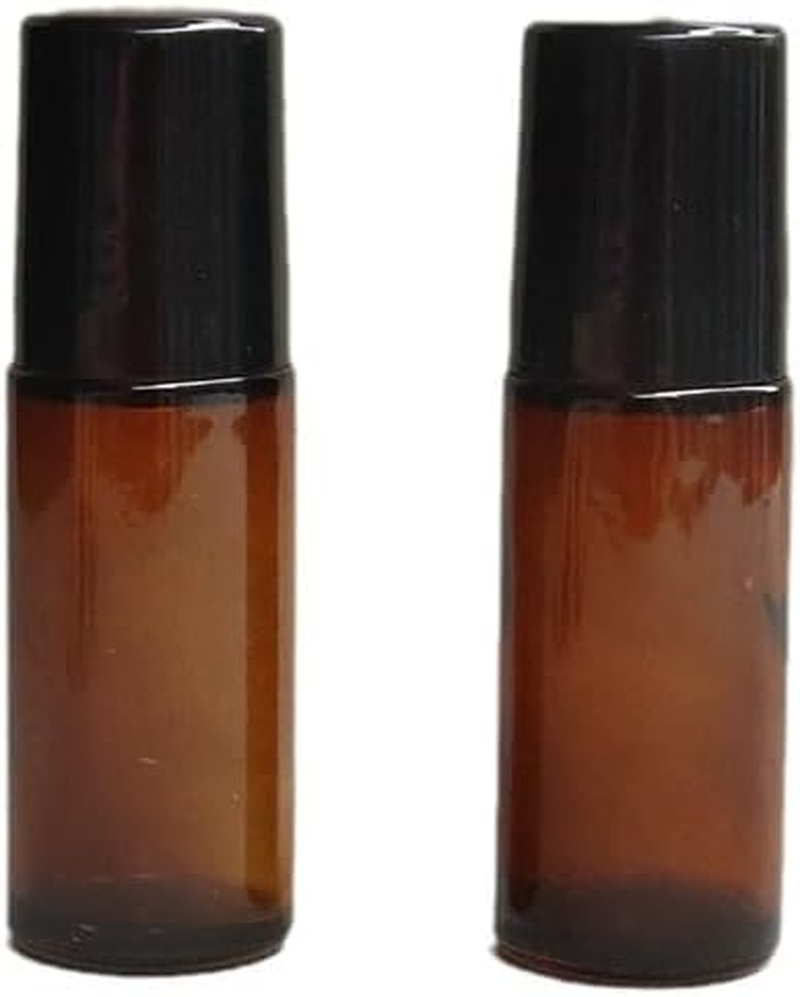 2Pcs Brown 50Ml Glass Essential Oil Roller Bottles Refillable Roll on Bottles Empty Deodorant Bottle Containers Rollerball Bottles for Fragrance Roller Bottles Refillable Containers Accessories image number 1