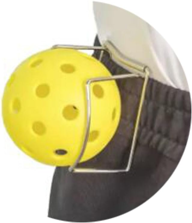 Gloperti Pickleball Tennis Ball Holder-Waist Clip Hold Ball for Trainings Suitable Size Silver Colour Pack of One image number 3