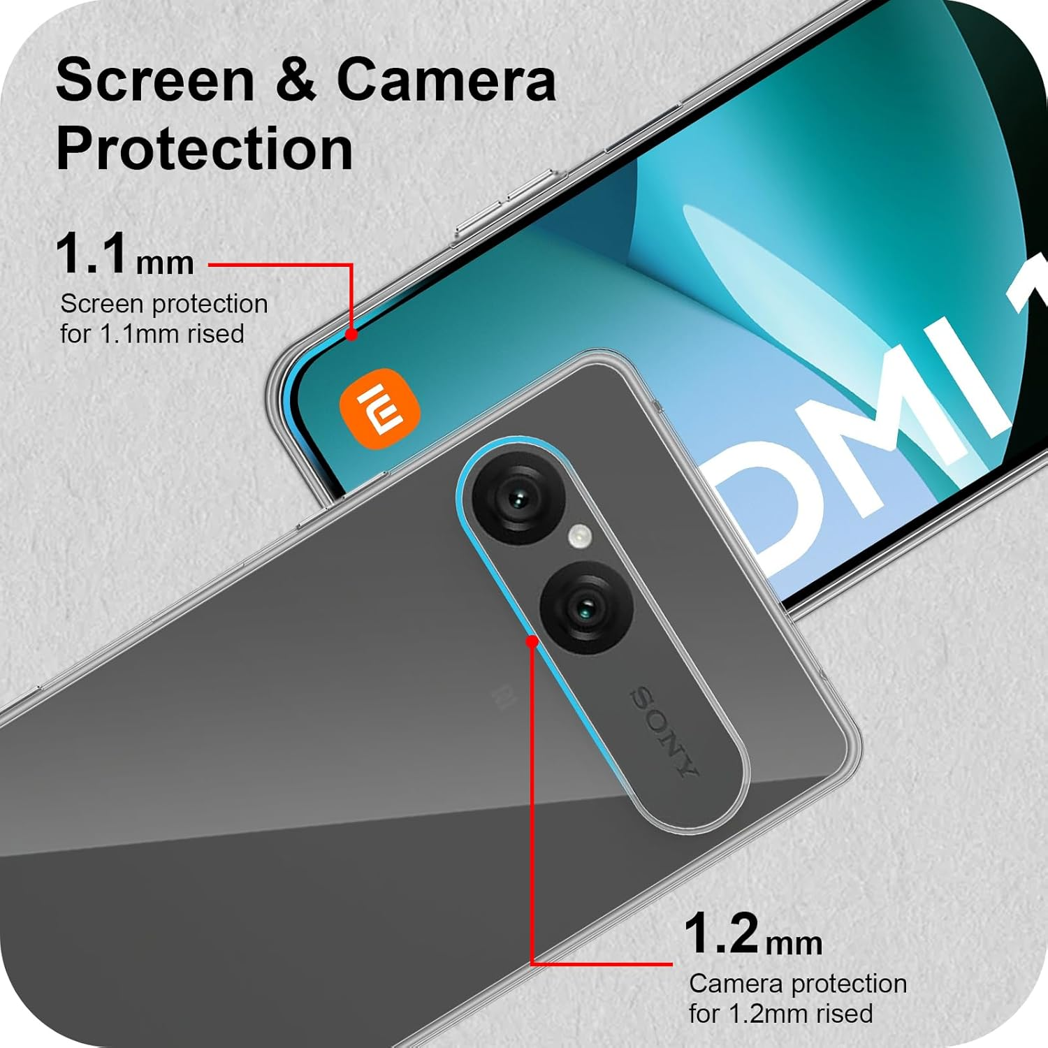 Hidwee Crystal Clear Case Compatible with Sony Xperia 10 VII Case, Non-Yellowing Clear Ultra Thin Soft Silicone TPU Mobile Phone Case Shockproof Scratch-Resistant Anti-Fall Protective Case