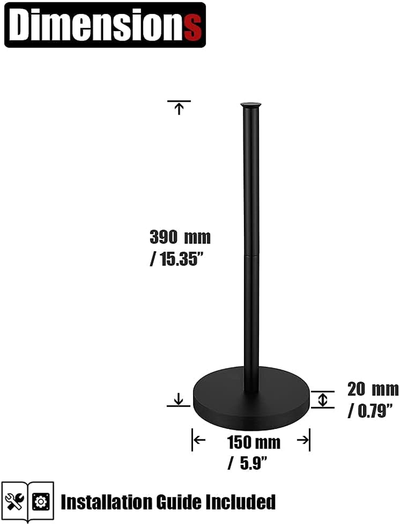 JQK Toilet Paper Storage Stand Matte Black, 304 Stainless Steel Thicken 0.8Mm Tissue Reserve Holder 3 Rolls Dispenser for Bathroom, TPS180-PB image number 1