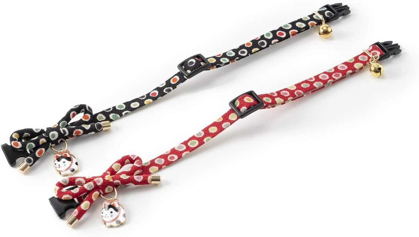 Necoichi Zen Hariko Charm Cat Collar - Red image number 3