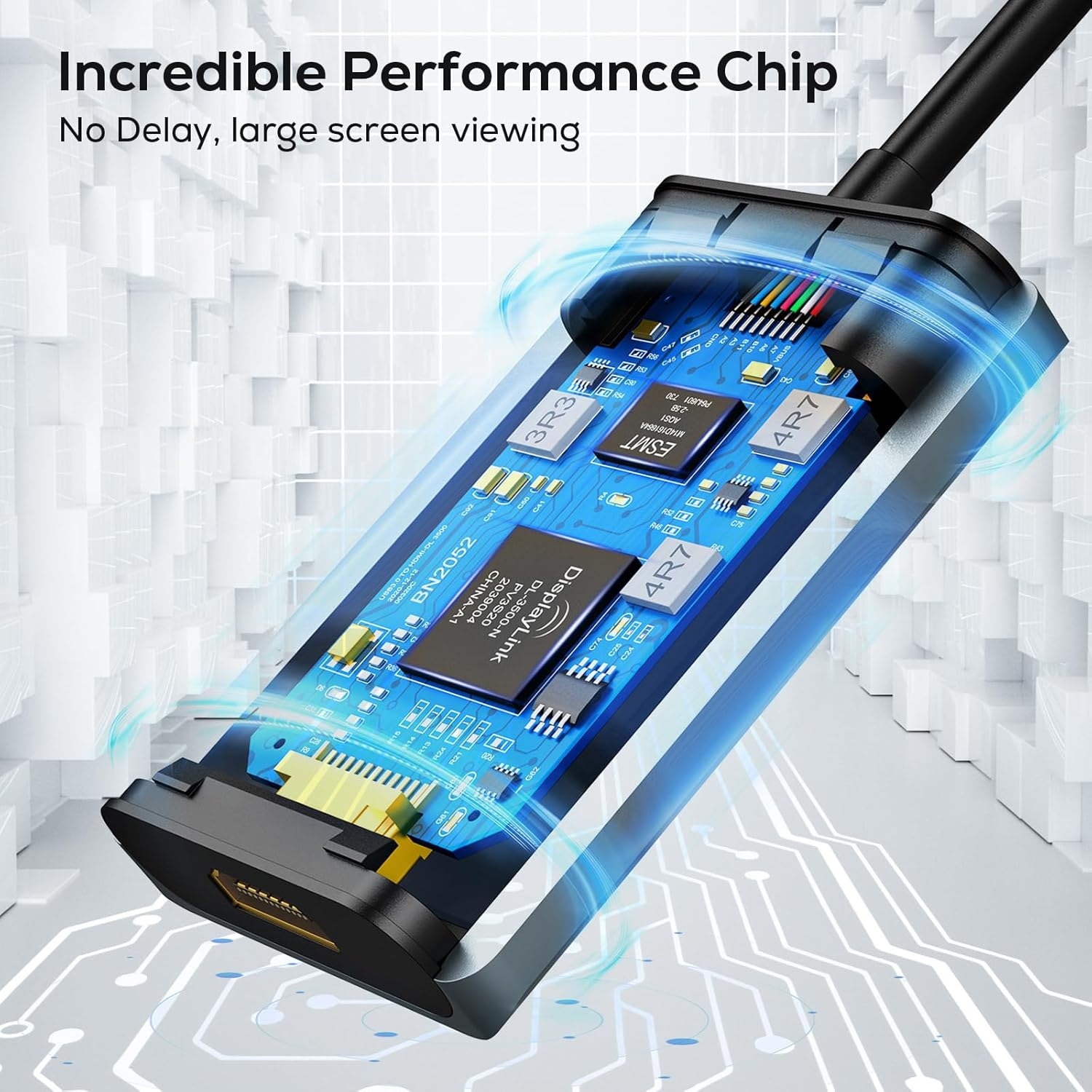 ABLEWE USB to HDMI Adapter, Upgraded Aluminum HDMI to USB 3.0 & 2.0 Audio Video Graphics Converter Cable for PC Laptop Monitor Projector Desktop Tv,Support Mac Os,Windows 10/8.1/8/7 image number 6