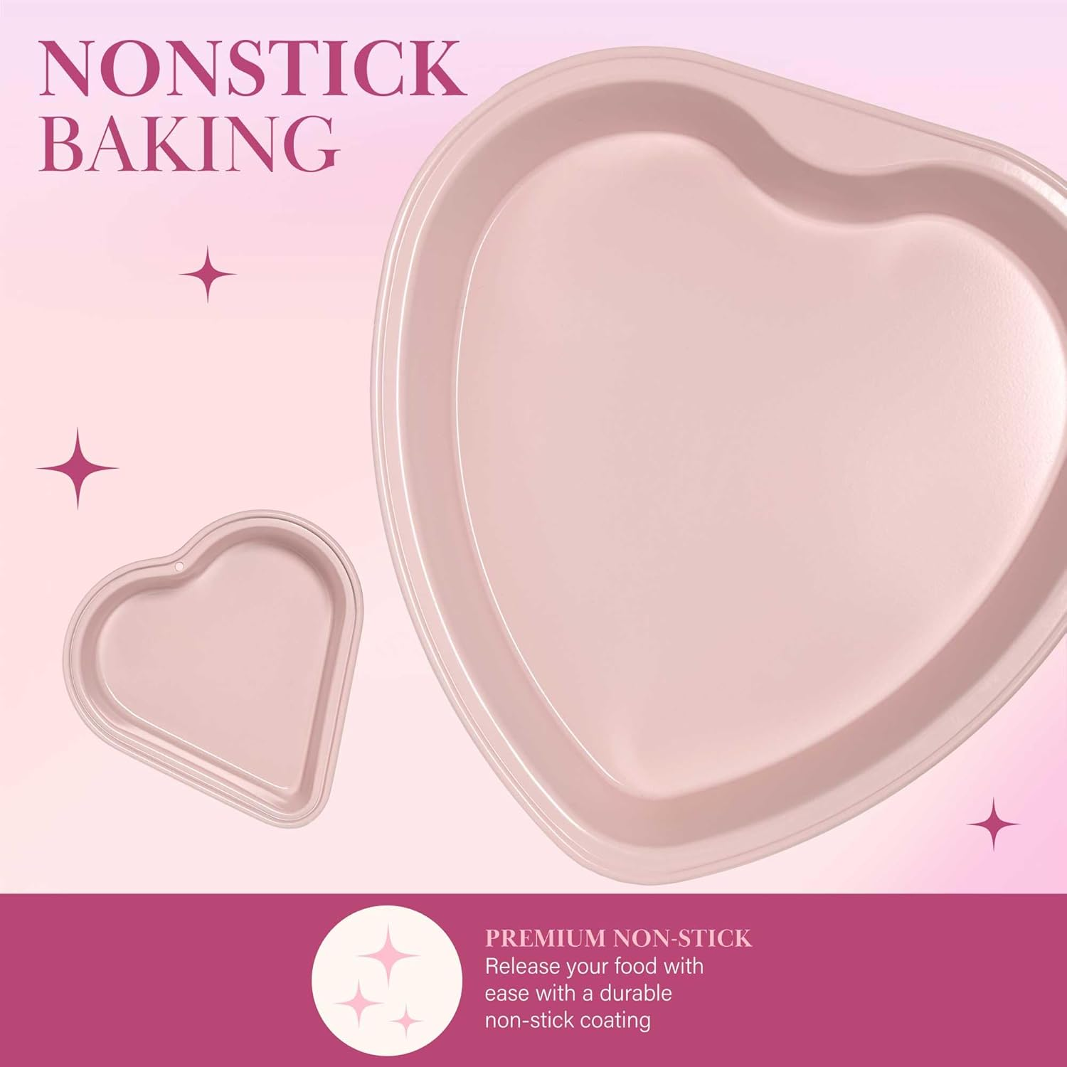 Paris Hilton Heart Shaped Bakeware Set, 6-Piece image number 2