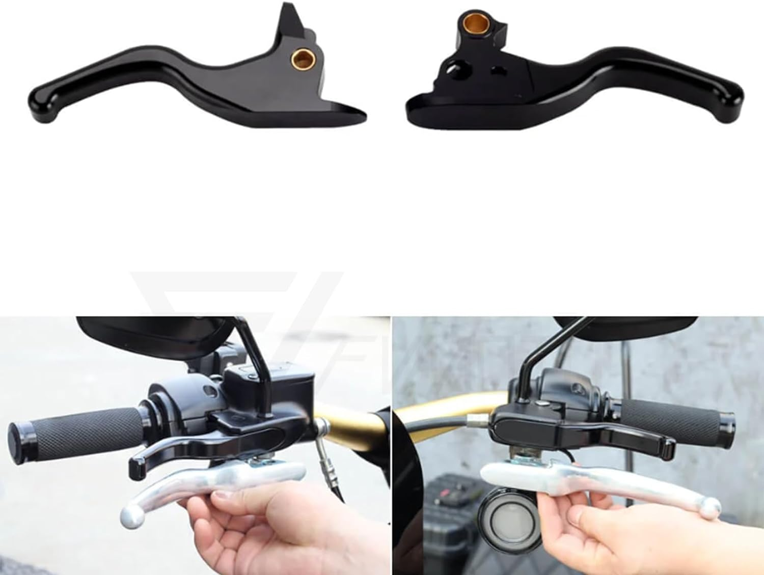 3 Finger 5.9" CNC Shorty Hand Control Lever Kit Brake Clutch Levers Fit for Harley Softail Low Rider S Sport Glide Standard Street Bob 2015-2024 image number 6