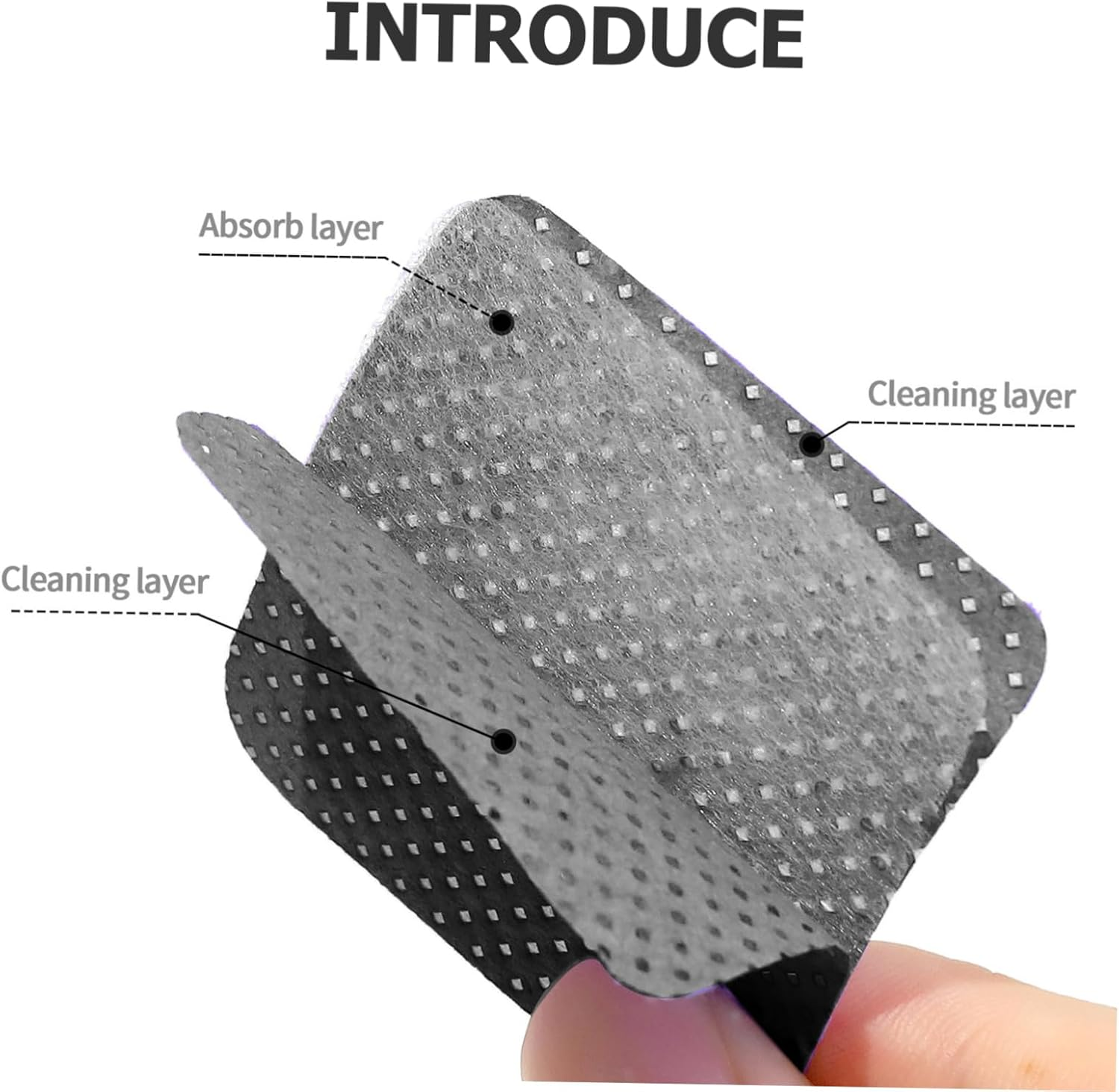 DEARMAMY Lint Free Nail Wipes for Gel Nails 600Pcs Black Square Cotton Pads for Manicure and Travel Use image number 4