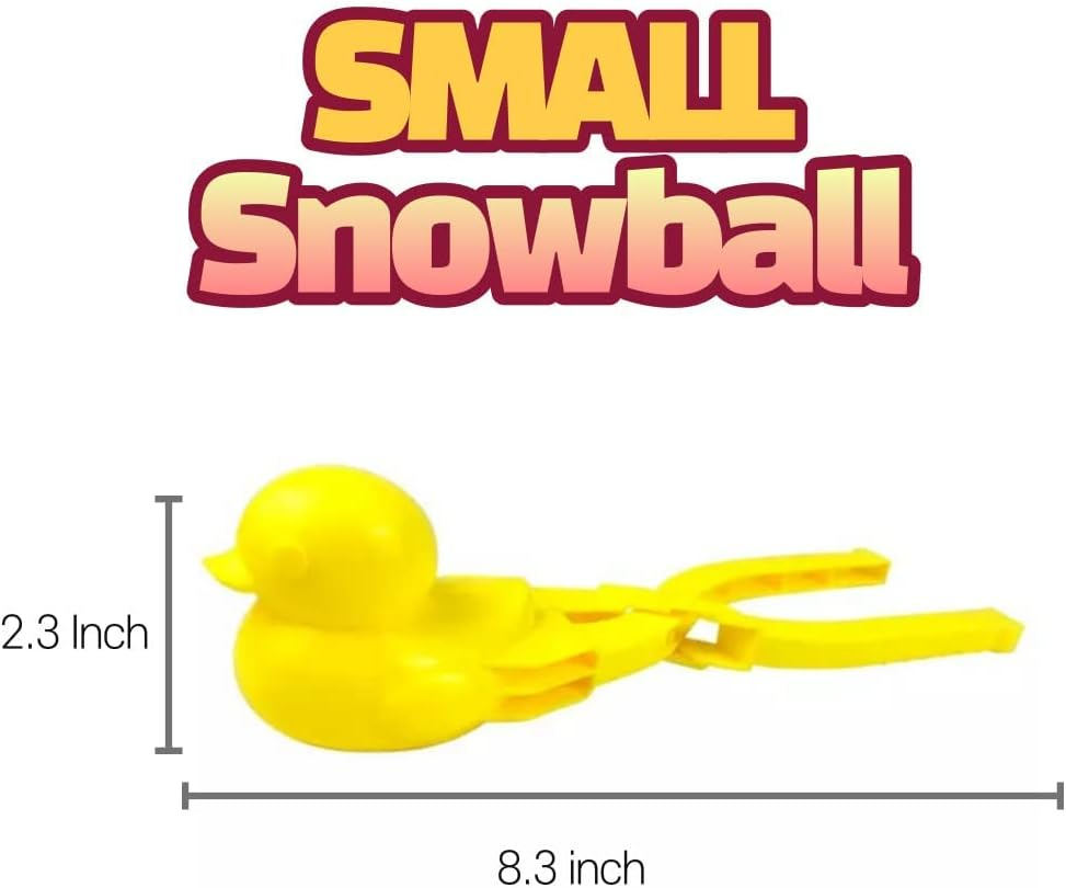 ROUGH & RAW, Snowball Maker Tool with Handle for Snow Ball Fights for Kids and Adults, Cartoon Duck Snowball Maker Kids Play in Winter Outdoor&hellip;