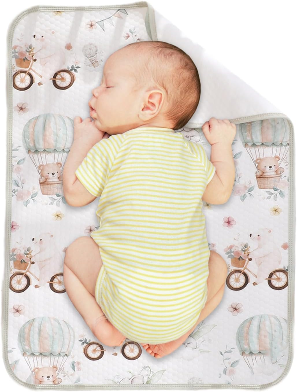 Waterproof Changing Pad - Changing Pad Cover Waterproof | Soft Breathable Bassinet Pee Liner Sheet for Overnight Protection Bedwetting Solution Potty Training Nursery Setup image number 2