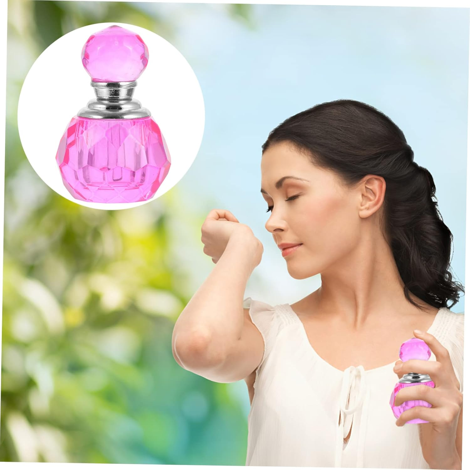 Artificial Crystal Perfume Bottles Decorative Bottles for Pantry Organization image number 6