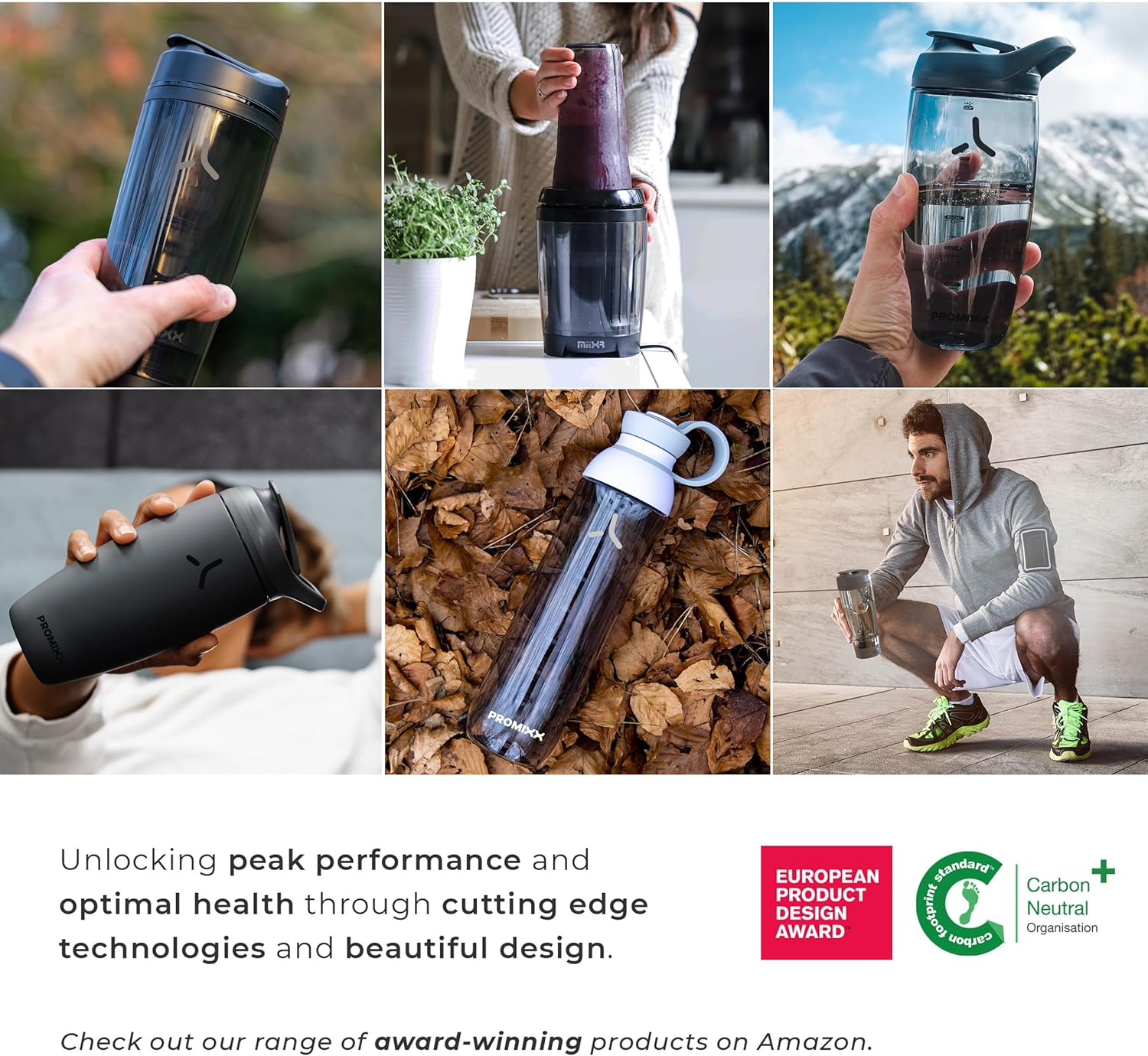 Promixx Form Sports Bottle New Edition for Infusions and Hydration - Sustainable Drinks Bottle with Leakproof Lid - 760Ml / 26Oz - Midnight Blue image number 4