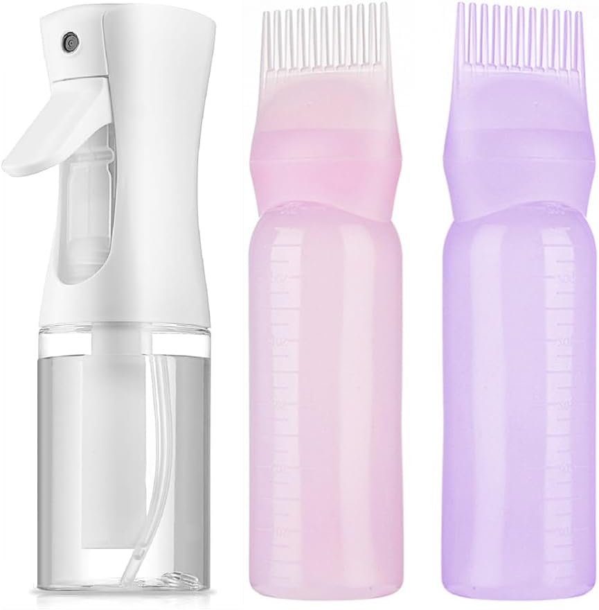 Youery 160 Ml Hair Oil Applicator Bottle with Graduated Scale, Root Comb Applicator Bottle, Spray Bottle Hair, Atomizer Pressure Ultra Fine Continuous Spray, Salon Water Sprayer image number 5