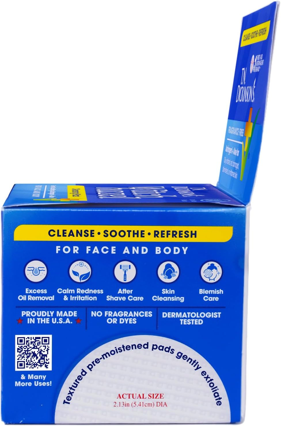 T.N. Dickinson'S Witch Hazel Cleansing Pads, 60 Count (Pack of 1) image number 5