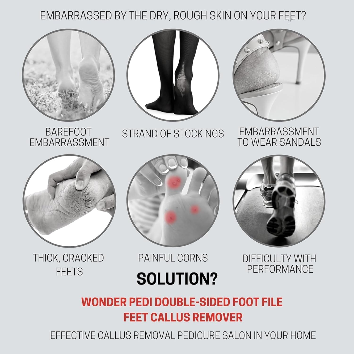 Double-Sided Metal Ceramic Foot File, Foot Callus Remover, Made in Germany, Feet Scrubber Dead Skin, Heel Scraper for Cracked Heel Repair, Professional Foot Rasp image number 3