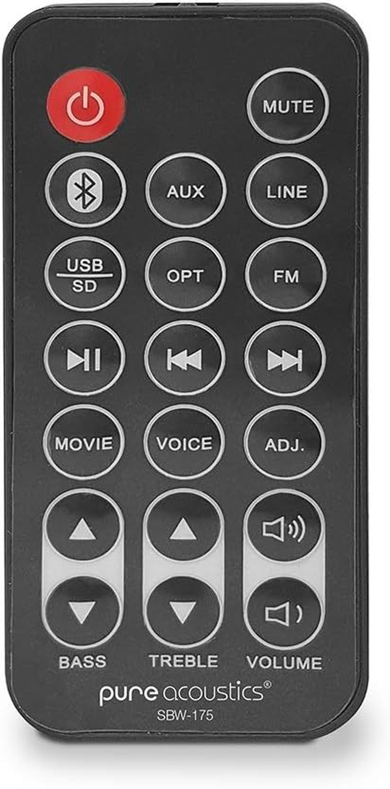 Pure Acoustics SBW-175 2.1Ch Bluetooth Sound-Bar W/Wireless Subwoofer/Fm Radio image number 2