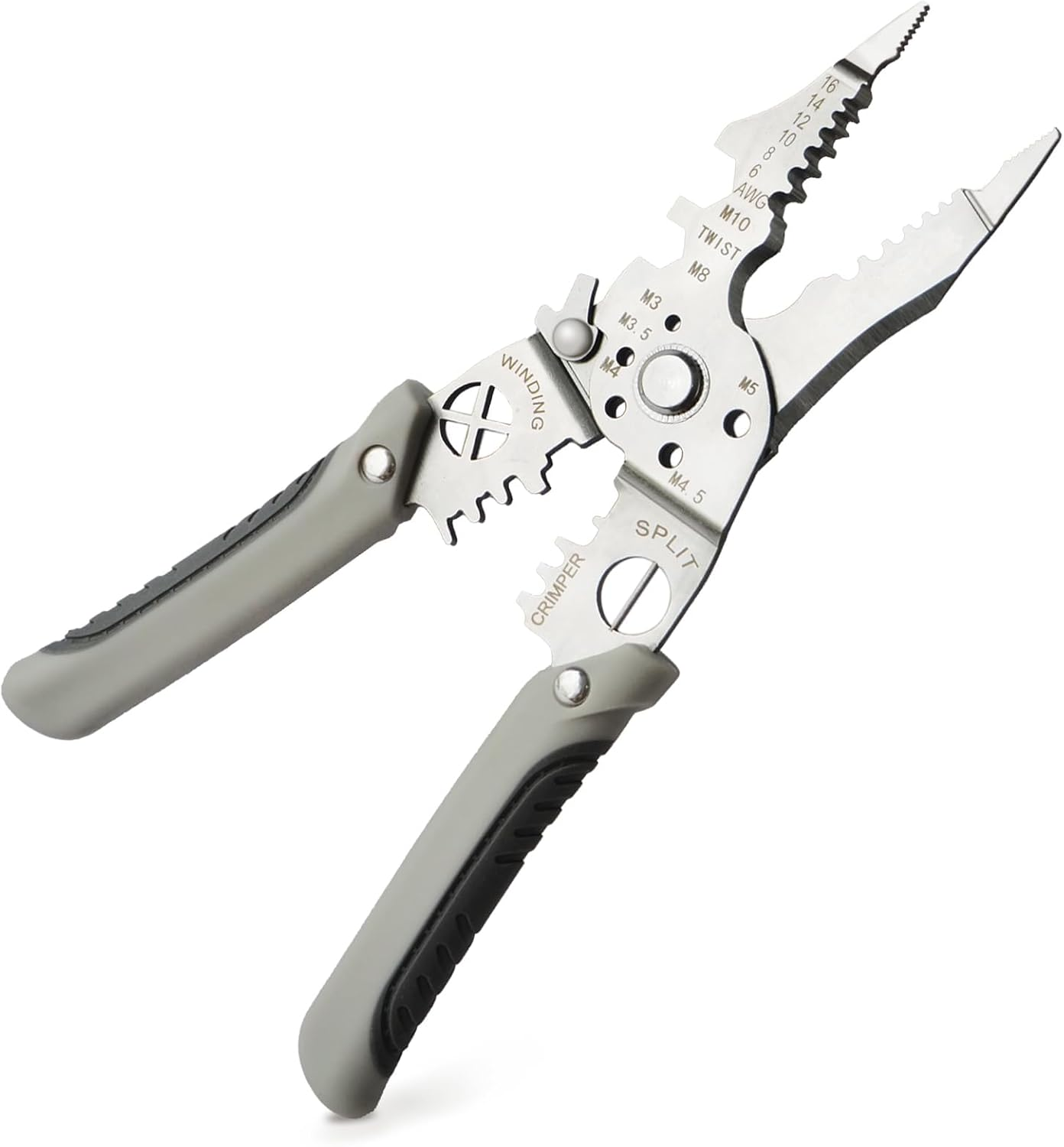 18 in 1 Foldable Wire Stripper, 2025 New Multifunctional Wire Stripper Pliers, Professional Wire Stripper Crimper Cable Cutter Pliers for Cutting and Pulling Wires Cable Scissors