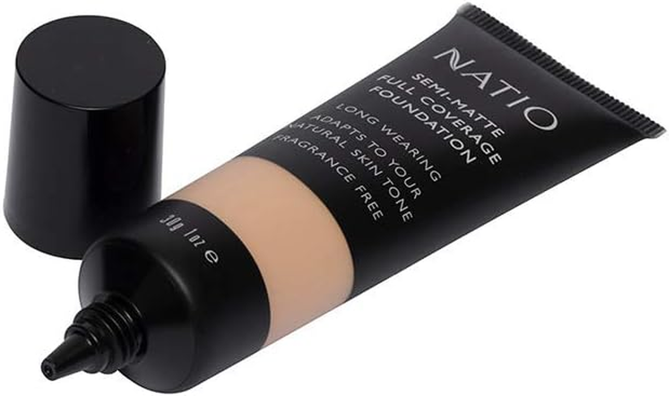 Natio Australia Semi-Matte Full Coverage Foundation - Vanilla 30G - Soft Matte Liquid Foundation, Long Wearing, Fragrance Free - Made in Australia image number 2