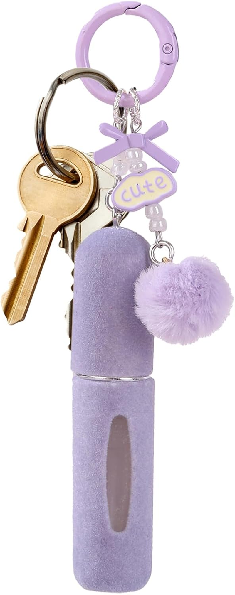 Weqizuerqi Refillable Empty Bottles &ndash; 5 Ml Cute Reusable Charm Atomizer, Vacuum Spray for Cologne, for Valentine'S Day, Birthday, Appointment, Handbag Backpack for Women - Lavender image number 5