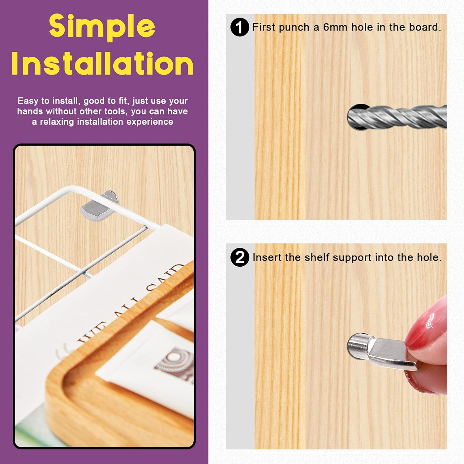 Swpeet 120Pcs 5Mm Shelf Pins, Metal Nickel Plated Spoon Shaped Cabinet Support Pegs Book Bracket Shelf Pegs Pins for Furniture Shelves Bracket Entertainment Centers image number 5