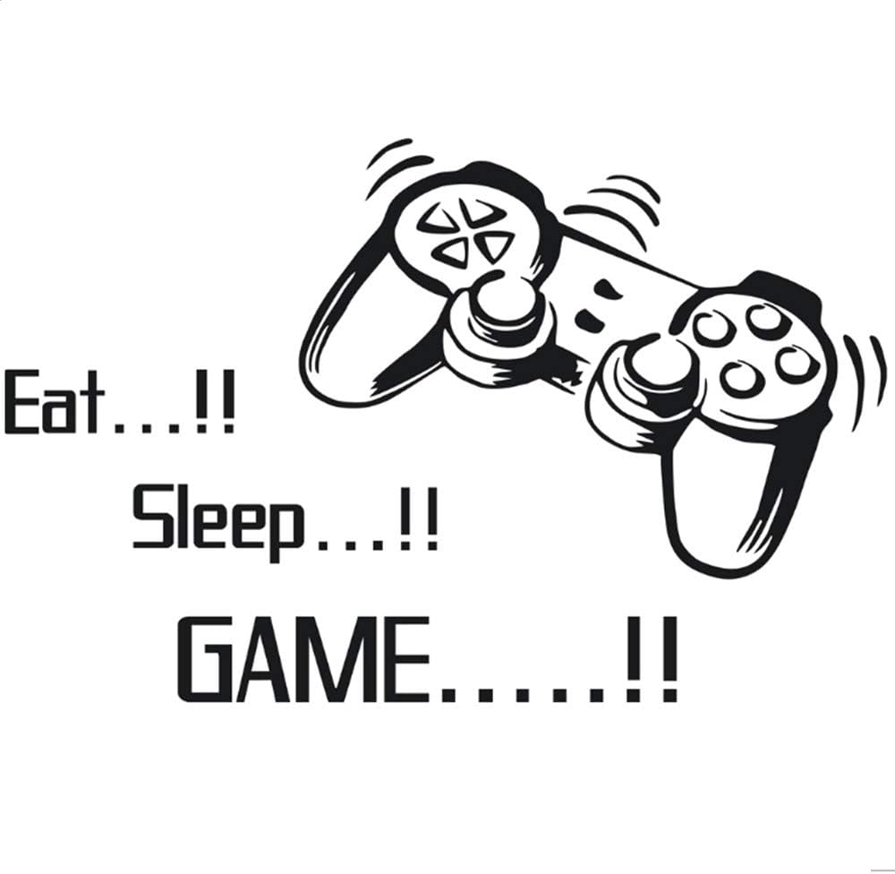 Game Room Decor, &ldquo;EAT Sleep Game Repeat&rdquo; Boys Room Decorations for Bedroom, Kids Wall Decor and Wall Stickers for Playroom, 22.0 &times; 22.0 Inch image number 6
