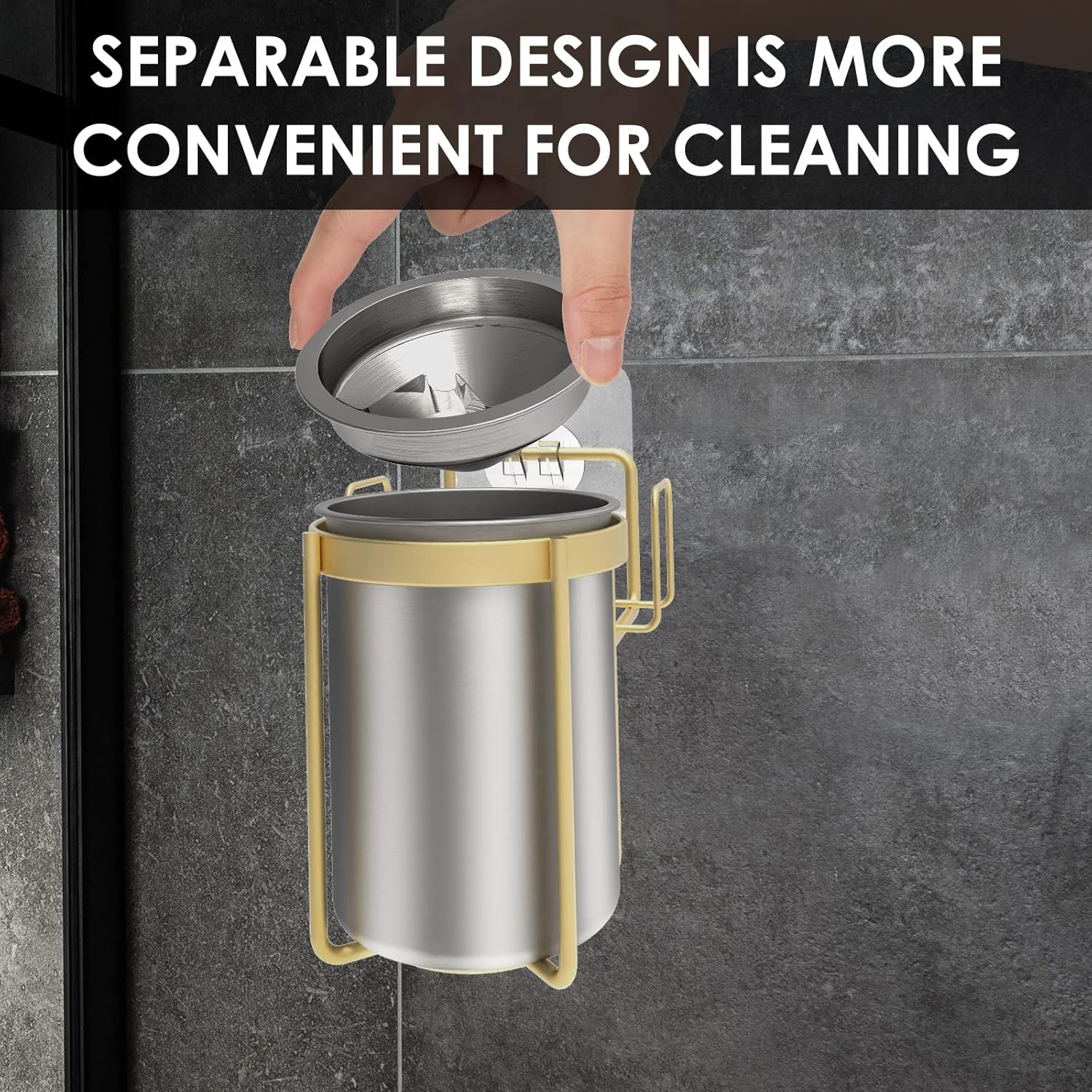 Wall-Mounted Stainless Steel Cigarette Ashtray, Smoking Ashtray for Toilet Smokers, Windproof Ash Tray for Bathroom Living Room Hotel Compartment image number 4