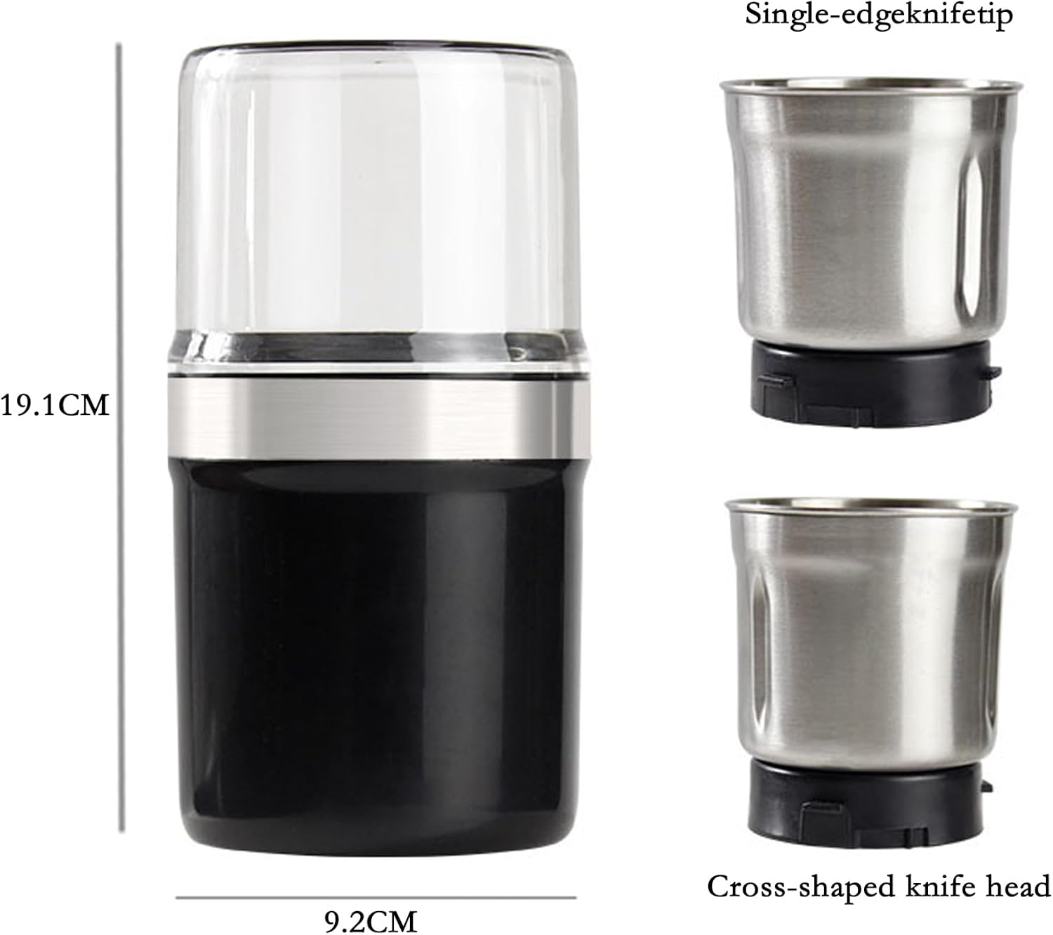 Electric Multi-Use Cup Grinder Large Capacity Stainless Steel, Detachable Cup, Coffee Grinder & Spice Grinder for Home Kitchen (#1) image number 4