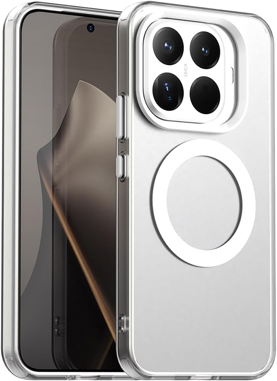 YUECXIN Magnetic Case for Xiaomi 15T Pro, Compatible with Magsafe Wireless Charging, Ultra Thin Translucent Matte Mobile Phone Case, TPU Shockproof Protective Case, White image number 5