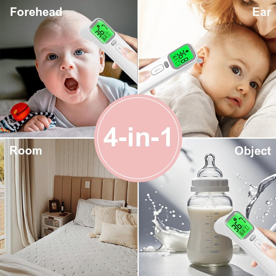 Mitdir&reg; 20A Infrared Digital Ear and Forehead Thermometer, Non Contact Medical Temperature Thermometer for Adults Children Baby and Object with Fever Alarm, Instant Reading, Memory Function (20A) image number 4