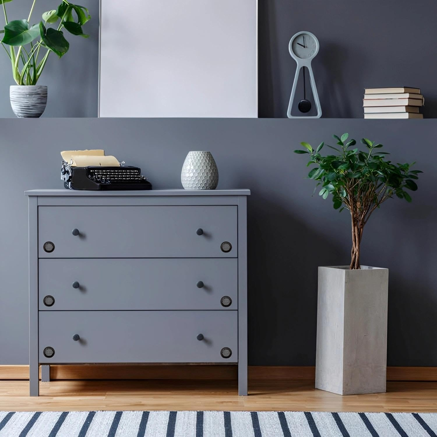 WJUAN 8 Pieces Circular Ventilation Grille Stainless Steel Stainless Steel Ventilation Hole Ventilation Grille round for Kitchen, Bathroom, Cabinet, Bookcase and Wardrobe (Black) image number 5