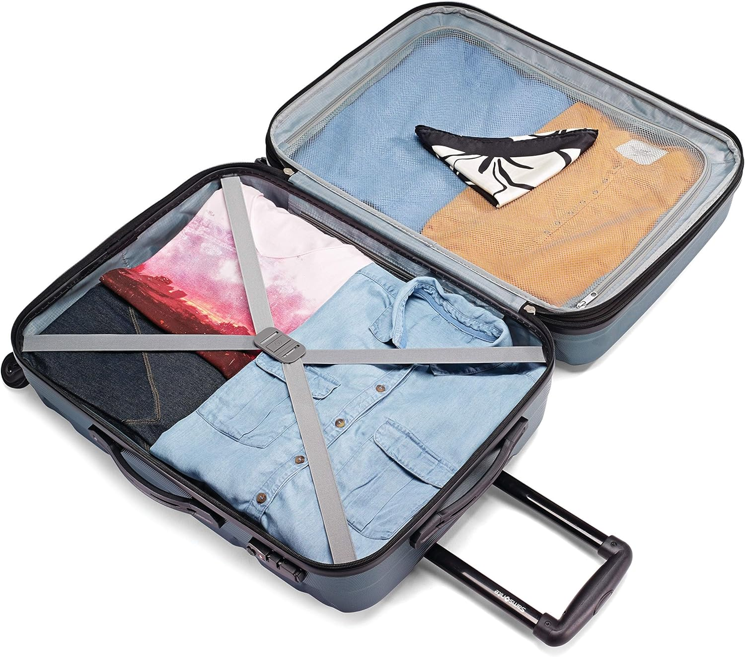 Samsonite Unisex-Adult Omni Pc Hardside Expandable Luggage with Spinner Wheels, Teal, 3-Piece Set (20/24/28), Omni Pc Hardside Expandable Luggage with Spinner Wheels image number 2