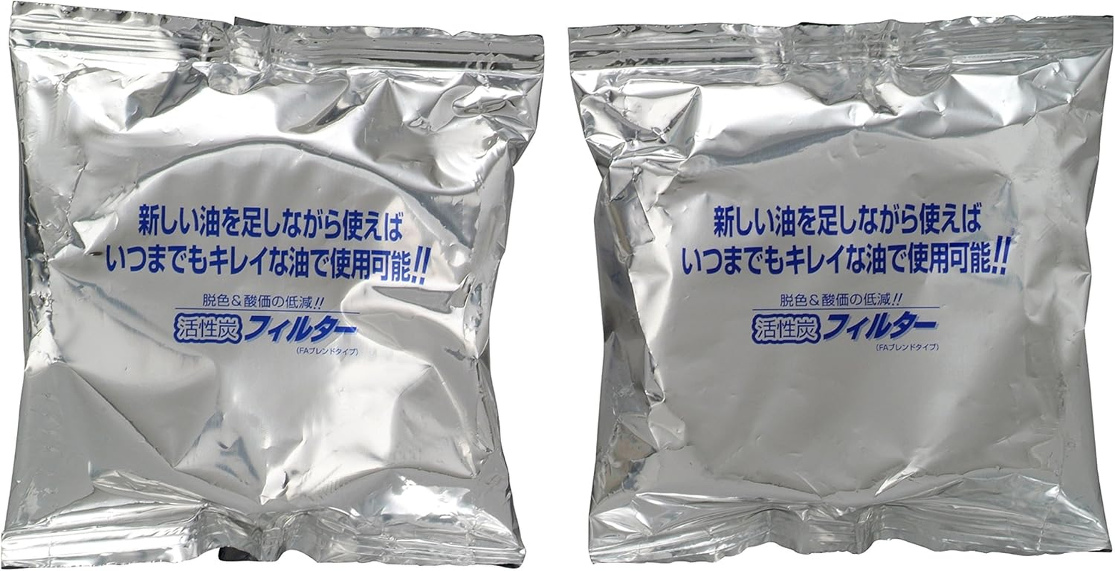 NOL-C2P Noda Enamel Oil Pot Replacement Activated Carbon Cartridge, Set of 2, Locapo, Made in Japan