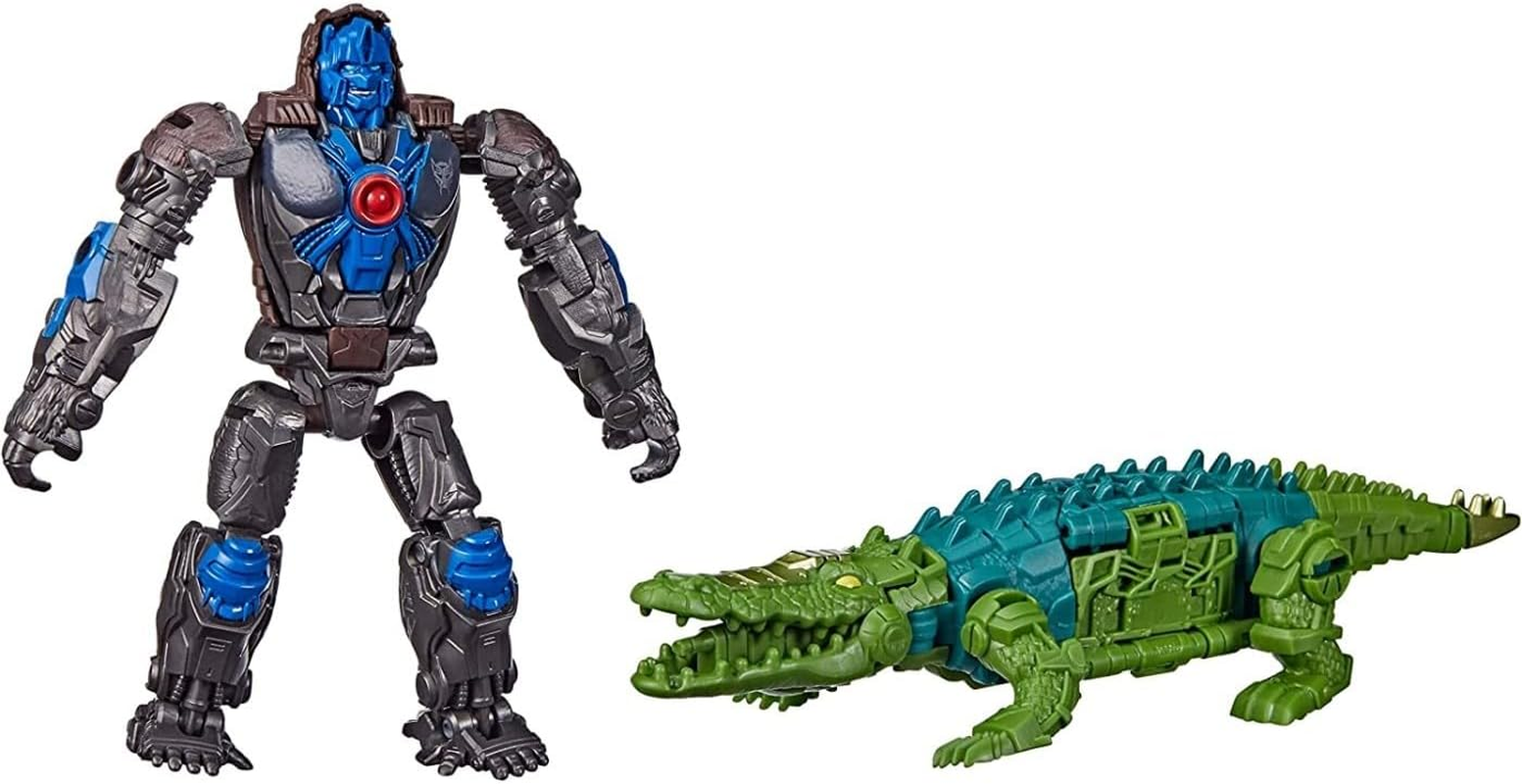 Transformers: Rise of the Beasts Movie, Beast Alliance, Beast Combiners 2-Pack Optimus Primal & Skullcruncher Toys, Ages 6 and Up, 5-Inch image number 6